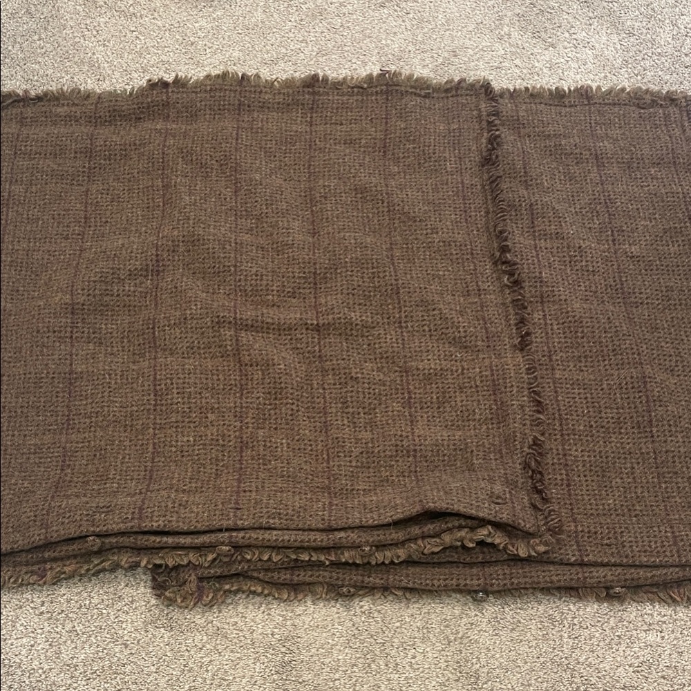 Ralph Lauren Brown Wool Euro covers (set of 2)
